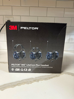 3M PELTOR WS LiteCom Plus Black Headband Headset Bluetooth Two-Way MT73H7B