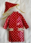 Vintage 1966 Barbie Francie #1255 Polka Dots and Raindrops Rain Coat & Scarf