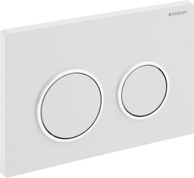 Geberit Omega20 round Betätigungsplatte, für 2-Mengen-Spülung, 115.085.KJ.1 Weiß