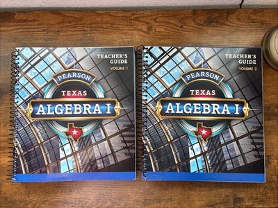 Pearson Texas Algebra 1 Teacher Guide Vol 1 & 2 COMPLETE Spiral