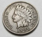 1901 INDIAN HEAD CENT,FULL LIBERTY, DIAMONDS,VERY NICE COIN!!!!(A9)