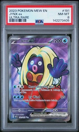 2023 POKEMON MEW EN-151 ULTRA RARE #191 JYNX EX PSA 8