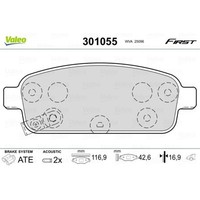 Valeo BremsbeläGe Hinten FüR Opel Mokka/Mokka X Astra J Chevrolet Cruze