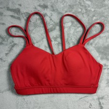 CRZ Yoga Red Strappy Sports Bra Women Small Yoga Gym Athletic