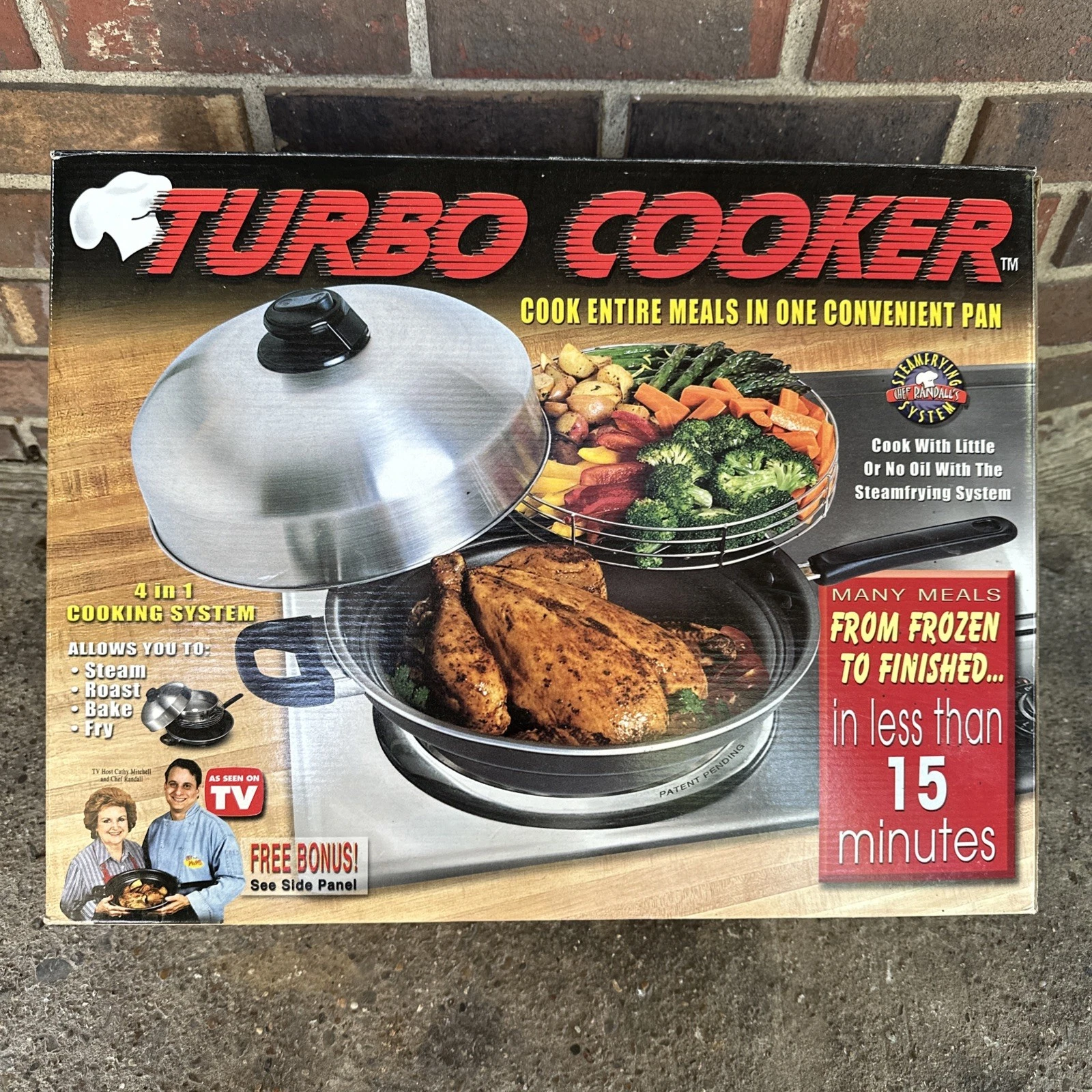 Turbo Cooker 4-in-1 Cooking System As Seen On TV w/Chef Randall Open Box 1383