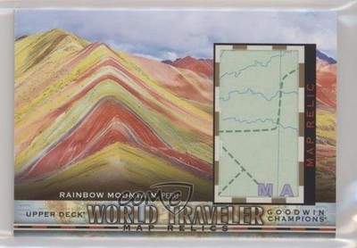 2019 Goodwin Champions World Traveler Map Relics Rainbow Mountain Peru 0zu