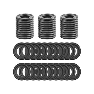 #ad 50Pcs M12 Oil Drain Plug Gaskets Rubber Crush Black Washer Seals Engine Pan for $20.99