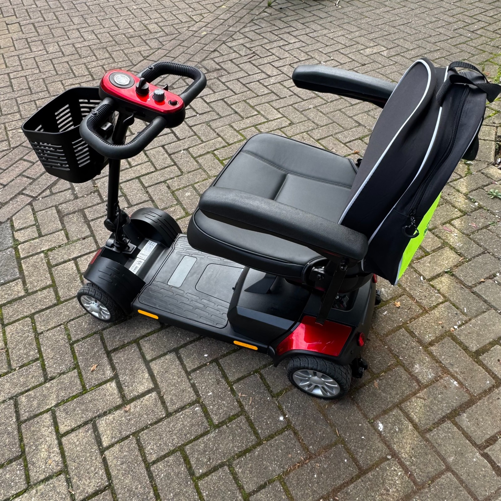 Ableworld Jolly Boot 4mph Travel Mobility Scooter Red with Charger Basket Manual photo 12
