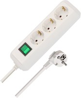 Brennenstuhl Eco-Line Steckdosenleiste 3-Fach Schalter 1,5M Kabel Weiß Schutz