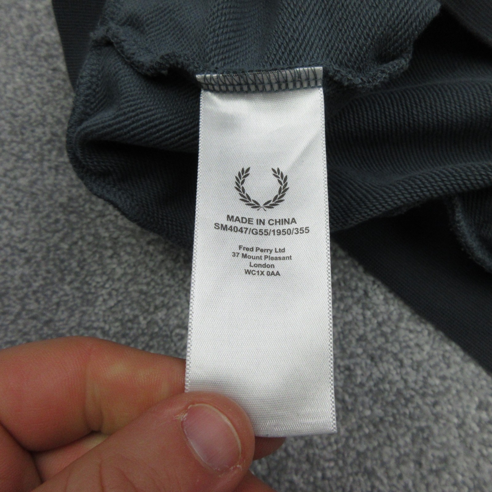 Fred Perry Arktis Jumper Mens Small Grey Camo Pullover Sweatshirt Military Crew image 6