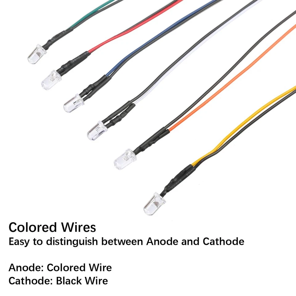 30pcs 12 Volt 3mm Red Blinking LED Lights Emitting Diodes (1.5Hz Single Color... - Image 3 of 4