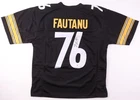Autographed/Signed Troy Fautanu Pittsburgh Black Football Jersey JSA COA