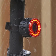 Bicycle Rear Light USB Charging High Visibility Flashing With Brake Sensor