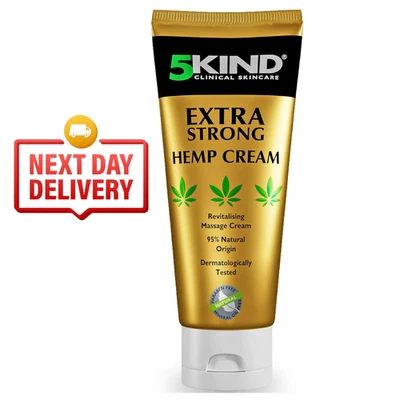 5kind Extra Strong Hemp Cream 100ml - High Strength Hemp Oil and Arnica Cream -