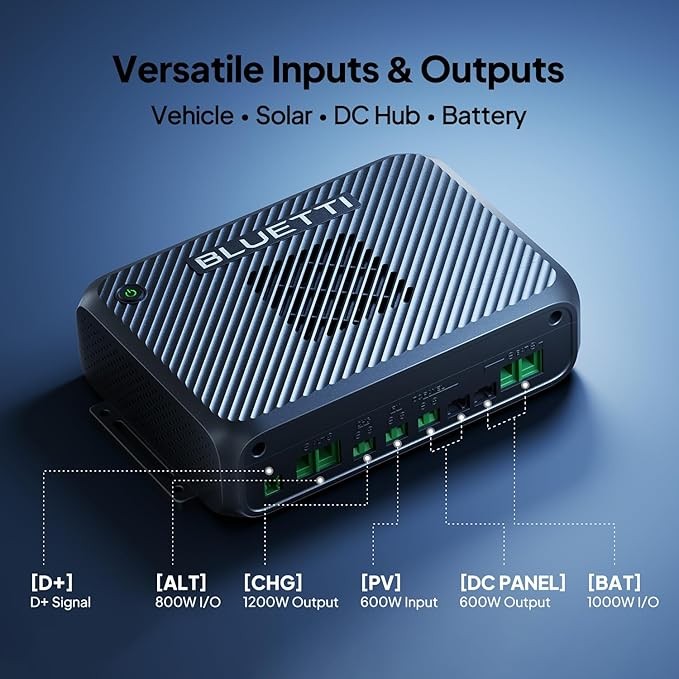 BLUETTI Charger 2 1200W Car Alternator Charger DC-DC Charger for