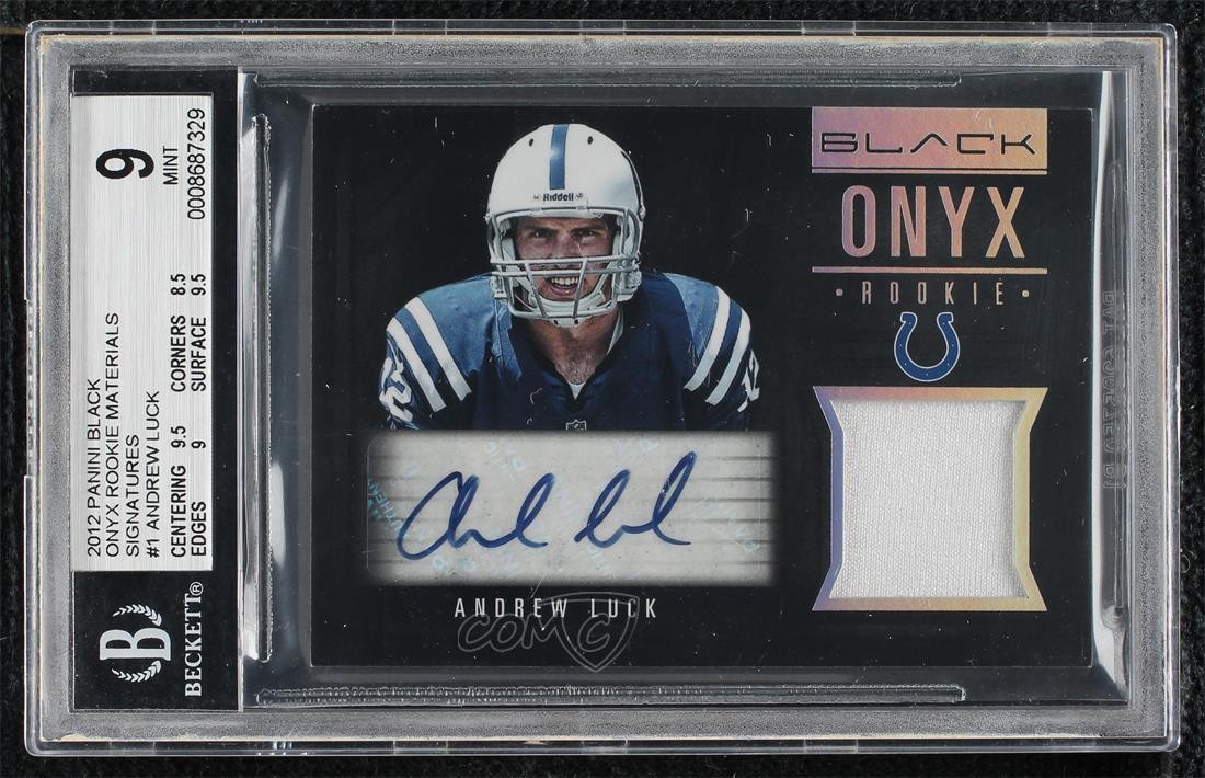Andrew Luck Panini Black Onyx Rookie Materials #1 Base