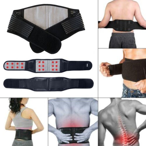 Back Lumbar Support Self-Heating Tourmaline Waist Brace Belt Magnetic Therapy - Picture 1 of 15
