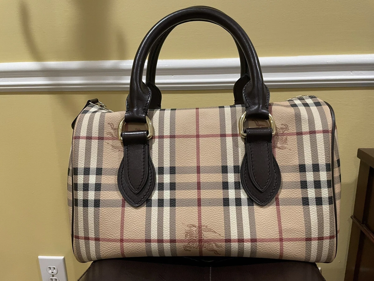 Burberry Small Leather-trimmed Printed Canvas Tote