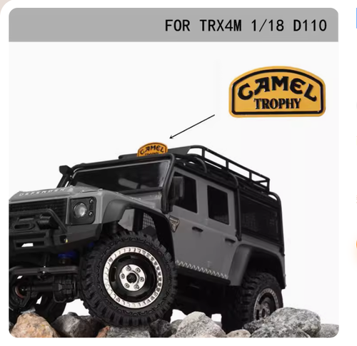 Metal Label Camel Trophy For DJ TRX4M 1/18 1/24 Defender of Land RoverD90D110 - Picture 3 of 5