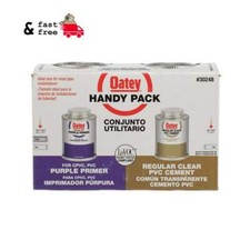 Oatey 8 Oz. Purple CPVC And PVC Primer And Medium Orange CPVC Pipe Cement Combo