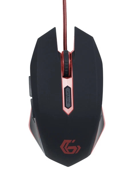 GAMING MOUSE 6 BUTTON RED WIRED OPTICAL ADJUSTABLE GEMBIRD MOUSE 2400 DPI - Image 2 of 3