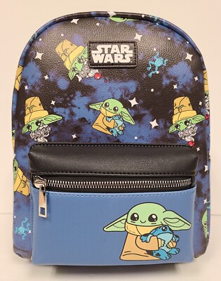 Bioworld Star Wars: The Mandalorian mini backpack all-over print of Grogu Grogu Mini Backpack by Bioworld | Sideshow Collectibles main image 3