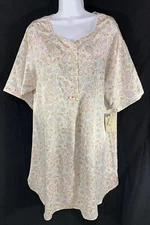 VINTAGE FANTASIES Medium NIGHTGOWN by MORGAN TAYLOR Floral Paisley NWT Old Stock