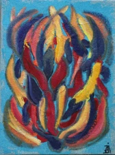 ORIGINAL Painting SIGNED ready to hang 18 by 24" stretched canvas wall art decor