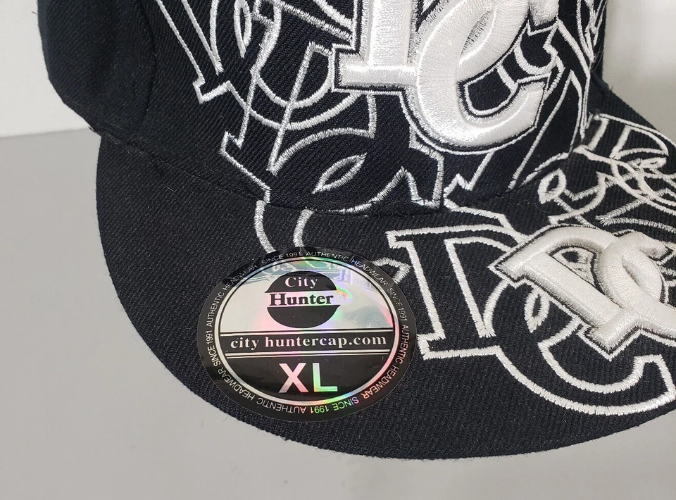 Gorra Washington DC Negra Blanca Talla XL estilo graffiti gorra bordada EE. UU. Foto 3 de 4