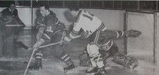 NHL HOCKEY PHOTO PRINT ANDY HEBENTON NEW YORK RANGERS VS FLOYD CURRY MONTREAL