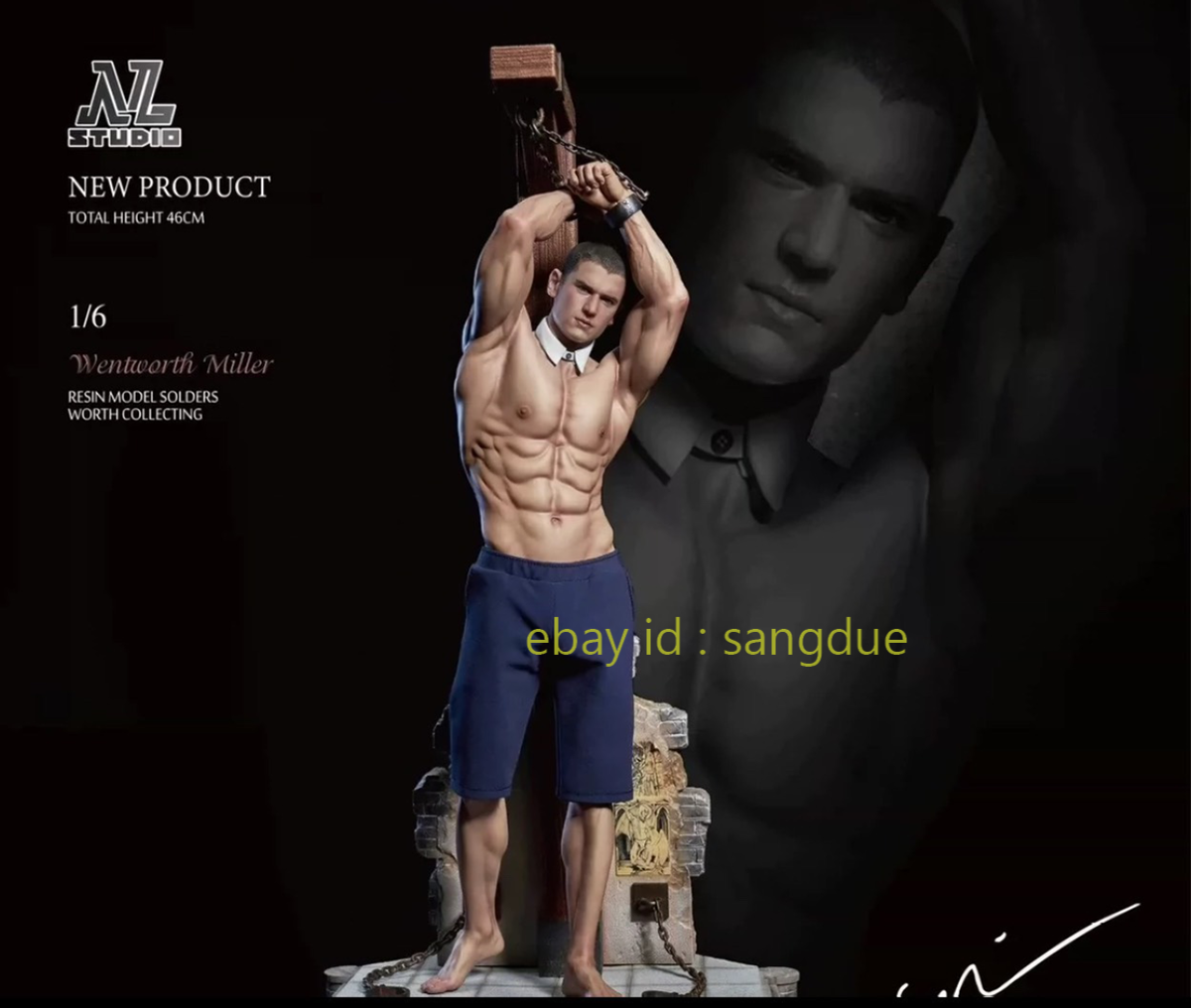Used NL Studios 1/6 Prison Break Wentworth Miller Figure Model