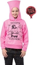 2pc HAHA Woopie Hoodie Fart Whoopee Cushion Halloween Costume Child 4-6 Pullover