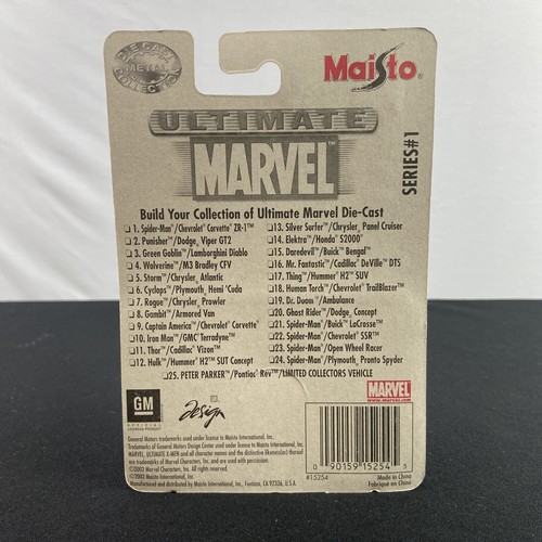 Ultimate Marvel Die-cast Collection Hummer H2 SUV Series 1 #17 of 25 by Maisto - Picture 2 of 4