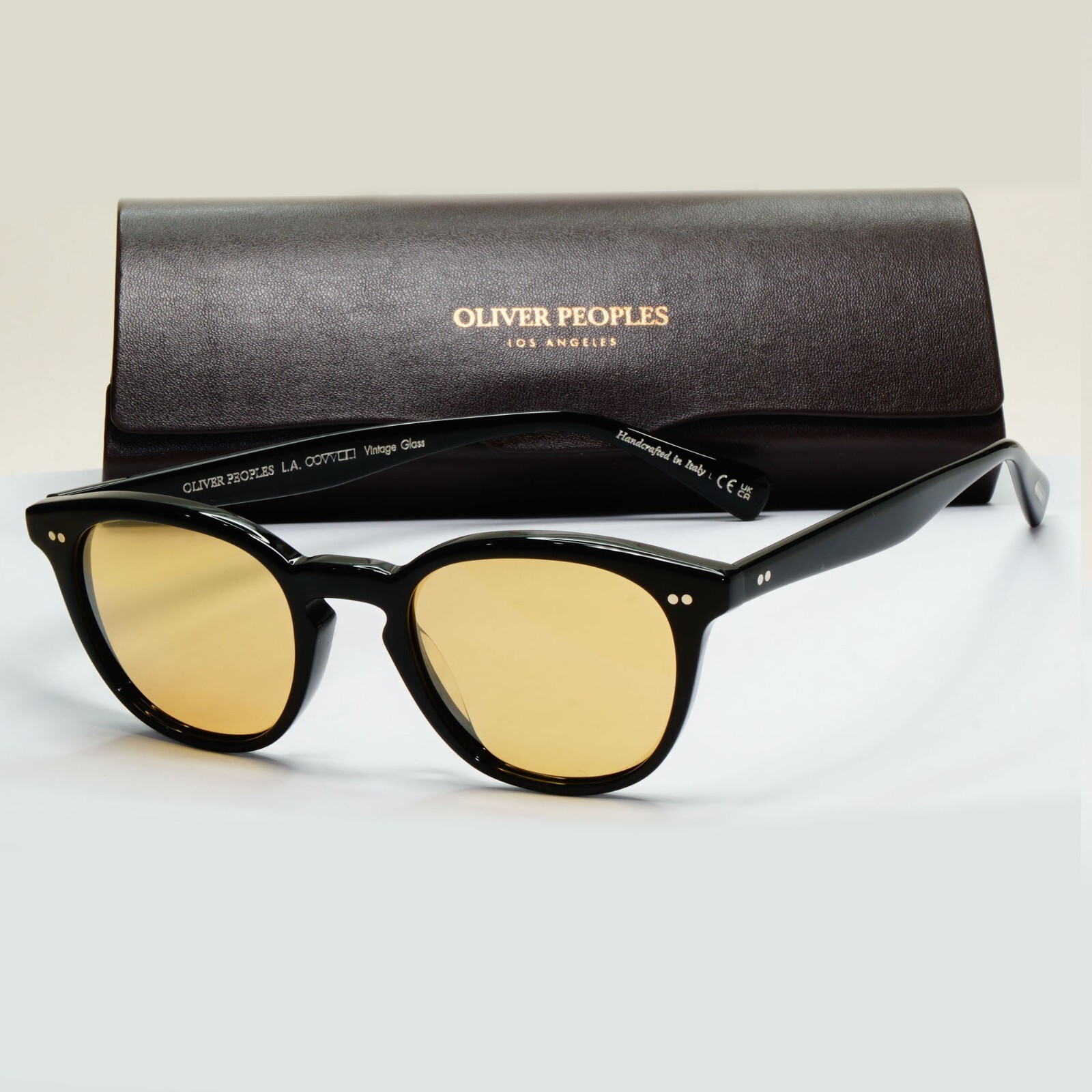 Oliver Peoples Desmon Sunglasses Black Yellow Mustard OV 5454SU 1005/0F 48mm