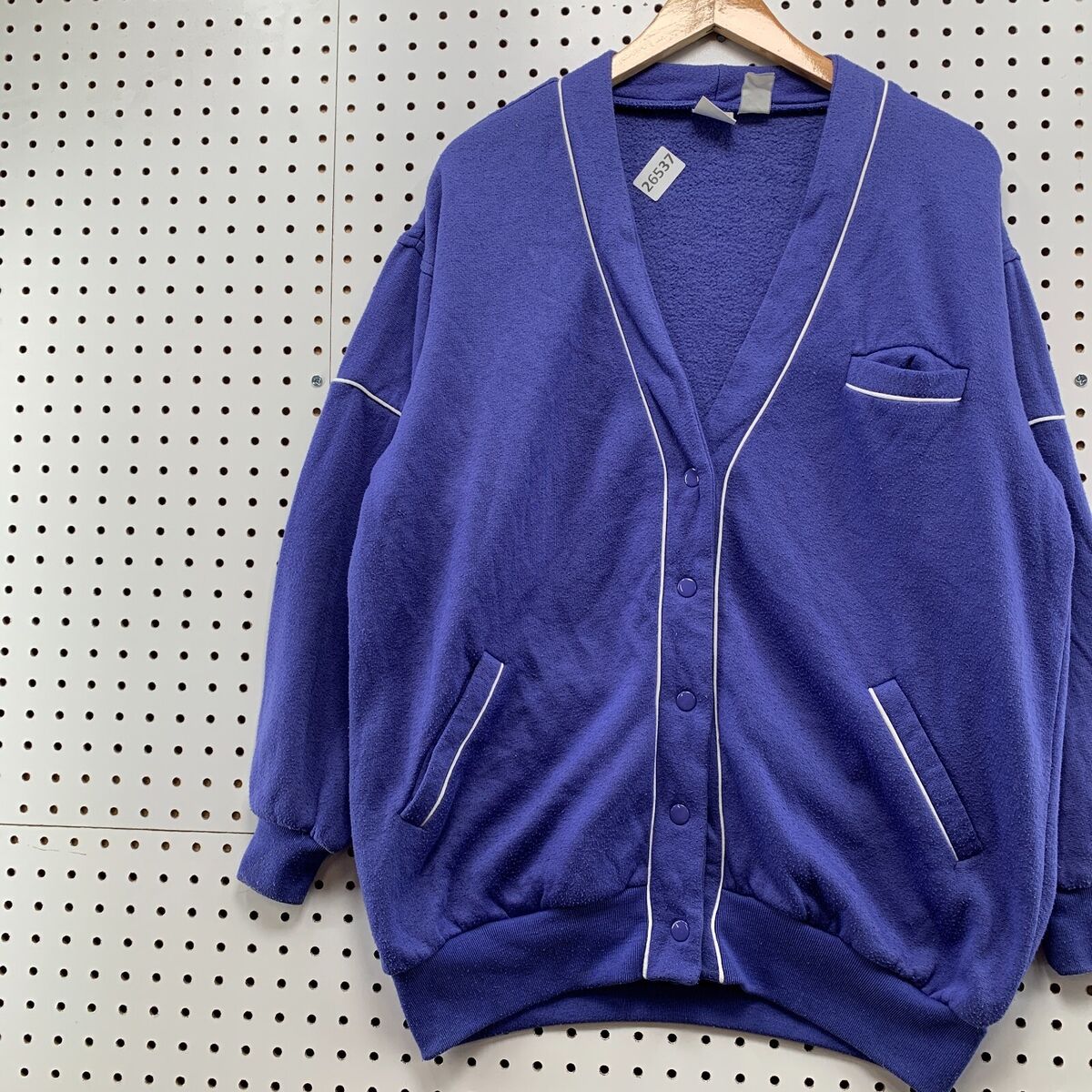 Vintage 90s Nike Cardigan Snap Sweatshirt Blue Womens