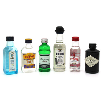 Gin Tasting Set ''CLASSICS'' - 6 Miniaturen 5cl - Hendricks Bombay Beefeater u.a.
