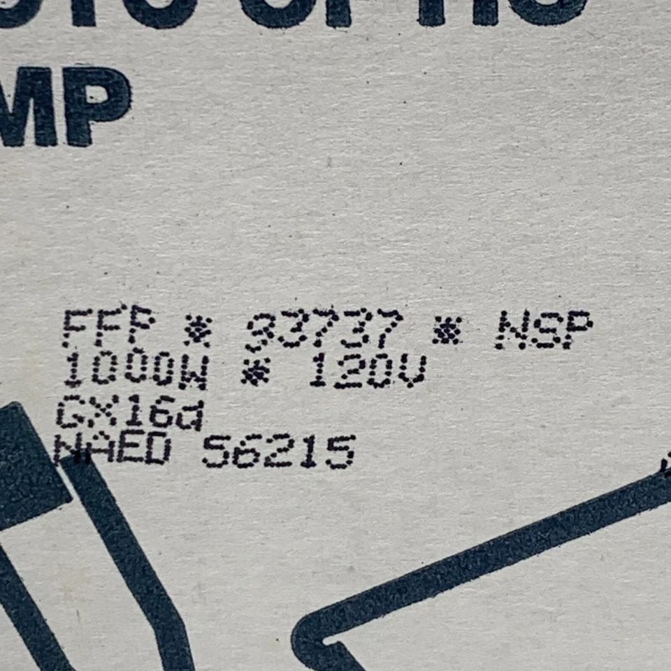Osram FFP Photo Optic NSP Narrow Spot Studio Lamp Light Bulb 120V 1000W GX16d - Image 3 of 4