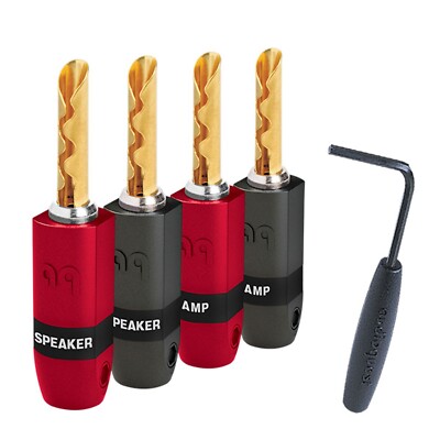 AudioQuest SureGrip 300 Banana Connectors BFA Gold Set Of 4