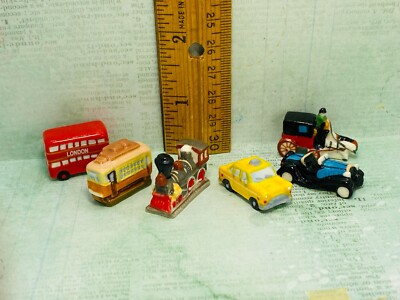 Transportation Bus Trolley Car Taxi Train French Feves Dollhouse Miniatures