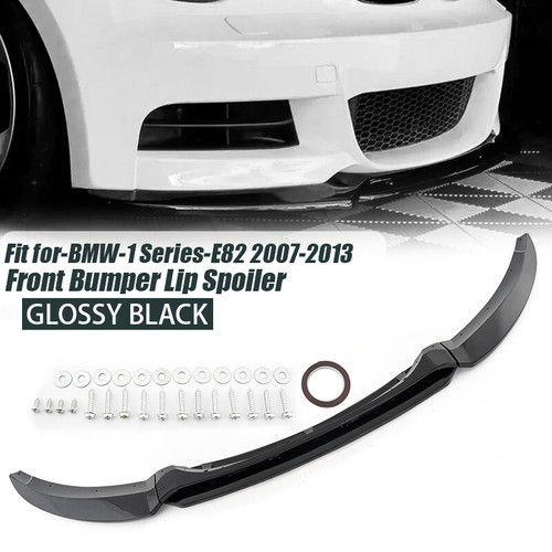 Parachoques delantero divisor brillo labial negro 2007-2013 para BMW Serie 1 E82 E88 M Sport - Imagen 4 de 16