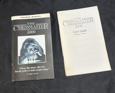 Vtg The Chessmaster 3000 Owners Manual & User s Guide Software Windows Version