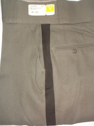 FECHHEIMER Women's Olive/Brown Strip Unhemmed Uniform Pants Sz 18 (A45S) - Picture 2 of 6