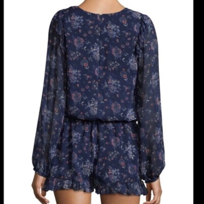 Combinaison Courte JOIE Cherita - Imprimé Floral Marine - Taille M - Neuf Avec étiquettes