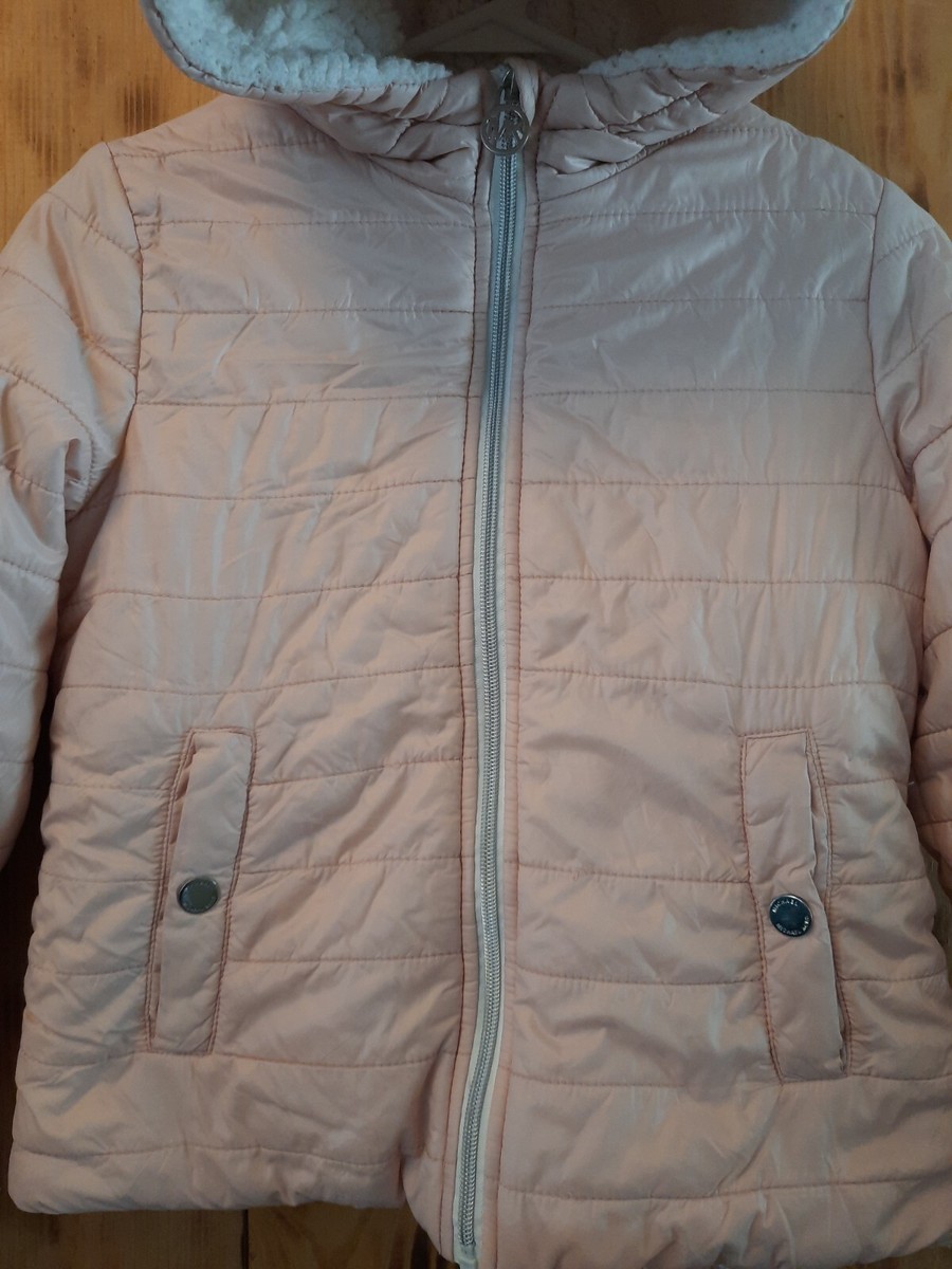 Michael Kors Pink Jacket Fluffy Sherpa Lined 10 /12 Zipper
