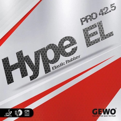 Gewo Hype EL Pro 42.5 table tennis rubber, 2.1 mm Maximum thickness