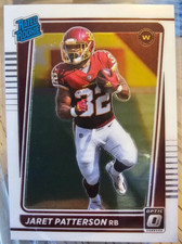 2021 Panini Donruss Optic Jaret Patterson RC #297 Washington Commanders