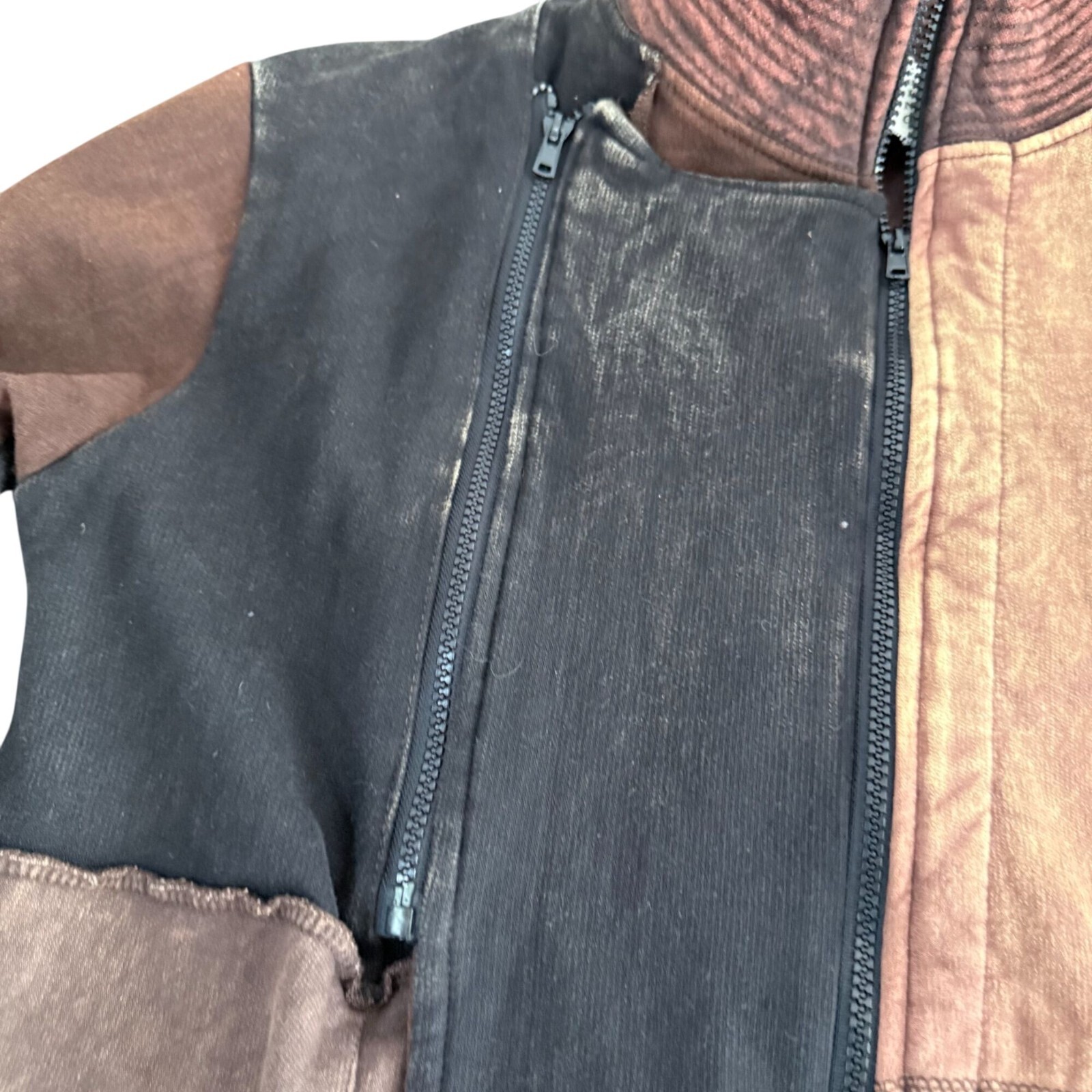 Avatar Boho Patchwork Zip Front Asymmetrical Jack… - image 6