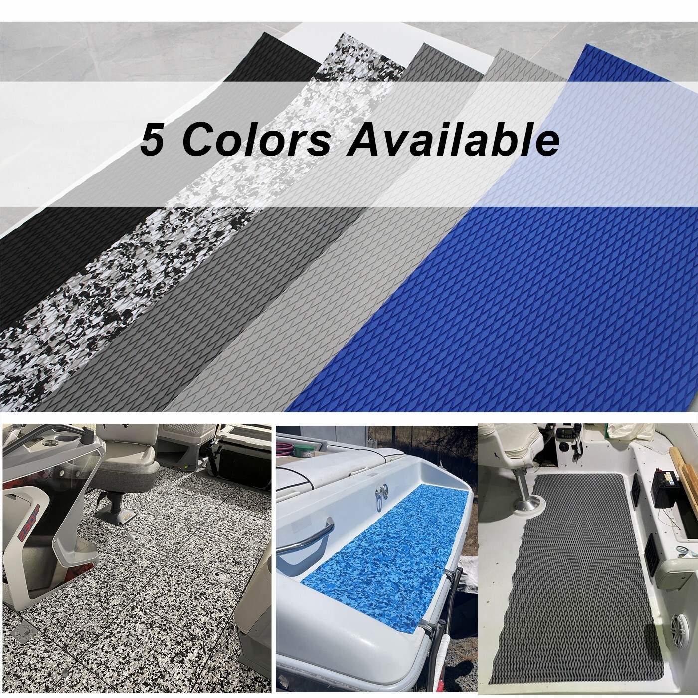 EVA Foam Boat Flooring Black Diamond Mat Nonslip Marine Kayak Surfboard Deck Pad