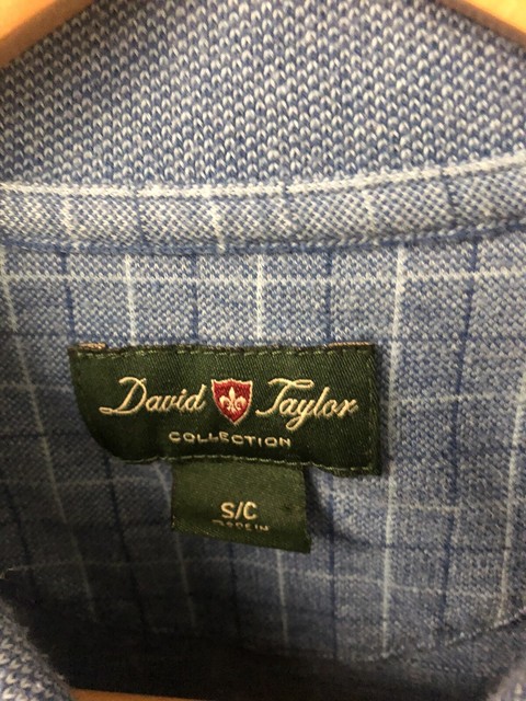 David Taylor Collection Mens Polo Shirt Banded Bottom Striped Blue White S | eBay