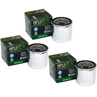 ÖLfilter Set 3 StüCk Hiflo Chrom HF204C FüR Arctic Cat Kawasaki Yamaha 2000-2016